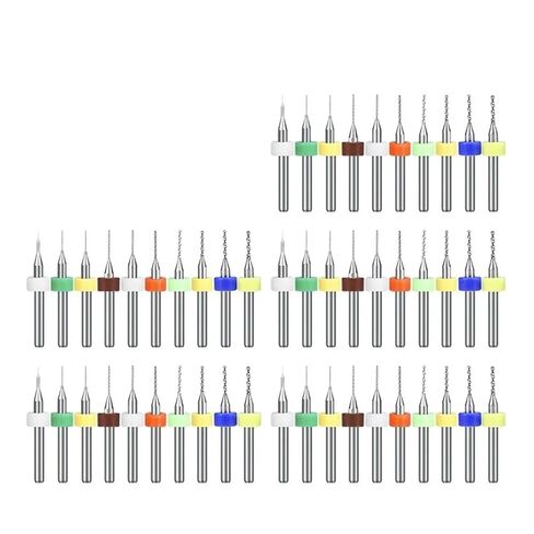 PCB Drill Bit 0.3-1.2mm Carbide for Drilling Circuit Board 1/8 Inch Shank 50Pcs in Kuwait