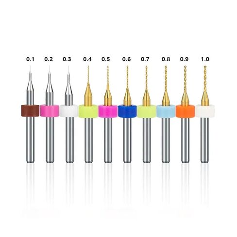 10Pcs PCB Drill Bit Set 0.3-1.2mm Circuit Board Drilling Coated Carbide Mini in Kuwait