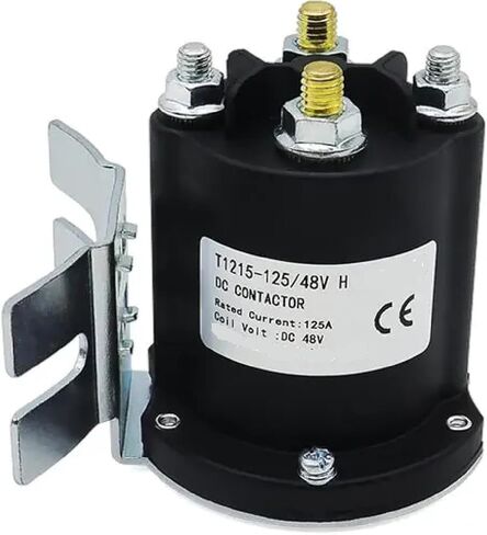 DC Contactor T1215-125, 125A Rated Current, 48V Coil Voltage, Two-Pole for Electric Forklift Oil Pump Start Switch Relay (24V) in Kuwait