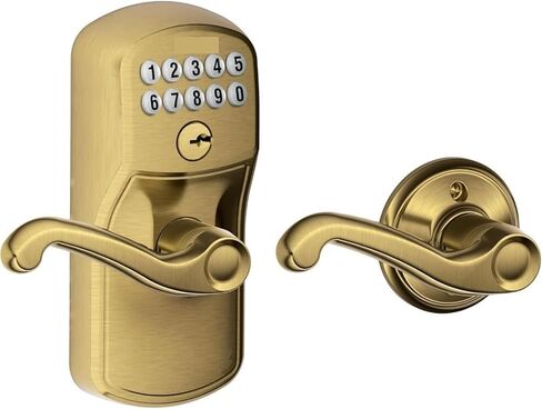 Antique Brass,FE575 609 Keypad Entry with Auto-Lock and Levers in Saudi Arabia