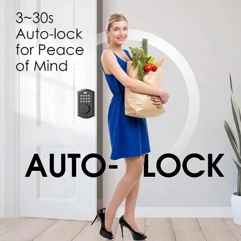 Keyless Entry Door Lock Electronic with Keypad Smart Latch with Automatic in Saudi Arabia