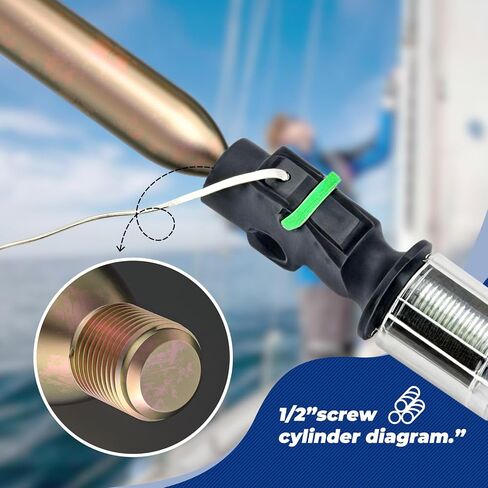 24G Co2 Cartridge Cylinder for Life Vest, Accessory for C02 PFD Rearming Kit, for Auto/Manual Inflating Life Jacket, for Adult, Used for Fishing, Surfing, Sea/Ocean Activities 2Pack in Kuwait