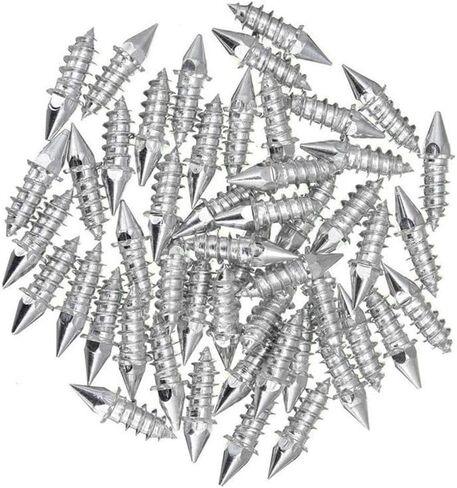 RiToEasysports Anti Slip Ice Snow Spikes Carbide Wheel Antislip Snow Spike 50PCS 27mm Screw Tire Rivets for Car Motorcycle Off Road Winter Ice Mud Tires (Silver) in Saudi Arabia
