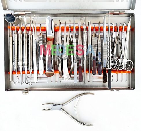 Medesy Periodontal Periosteal Oral Micro Surgery Kit Microsurgery Instruments Kit 24 Pcs by MEDESA in Kuwait