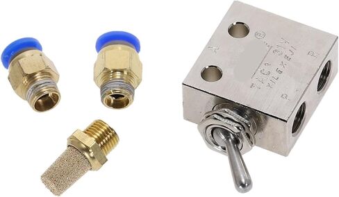 1/8 "DN6 مترابطة 2 موضع 3 طريقة مقبض هوائي هوائي التحكم في إيقاف تشغيل صمام TAC2-31V (بدون تركيبات) in Kuwait