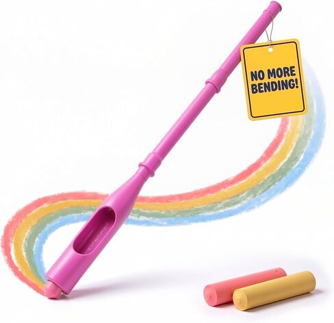 Walkie Chalk Stand-up Sidewalk Chalk Holder, (Orange), Creative Outdoor Toys for Kids and Adults Including 2x Chalks, Street Art & Playground Supplies, Accessible Fun for Everyone in Saudi Arabia