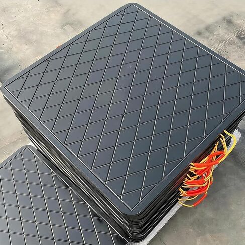 Cranes Outrigger Pads, Non-Slip Square Black Leveling Blocks, Heavy Duty Outrigger Pads, for Utility Truck, Commercial Trailer and Construction Vehicles(Square)(11.8×11.8×2"/30×30×5Cm) in Kuwait