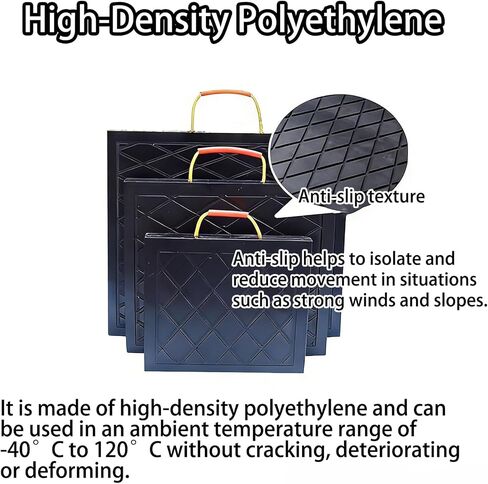 Cranes Outrigger Pads, Non-Slip Square Black Leveling Blocks, Heavy Duty Outrigger Pads, for Utility Truck, Commercial Trailer and Construction Vehicles(Square)(11.8×11.8×2"/30×30×5Cm) in Kuwait