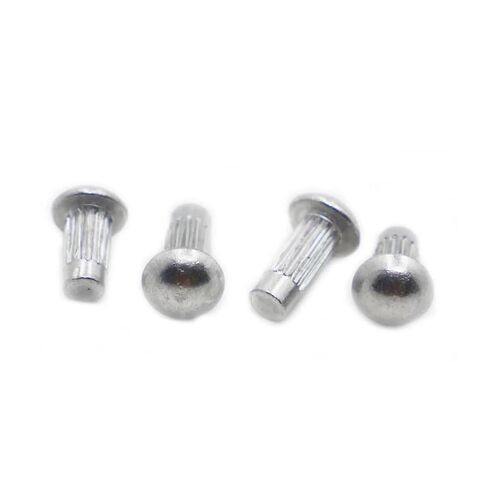 50-100Pcs M2 M2.5 M3 M4 GB827 Aluminum Button Round Head Knurled Shank Solid Rivet Diameter 2-4mm Length 3-10mm(M3 100pcs,5mm) in Kuwait