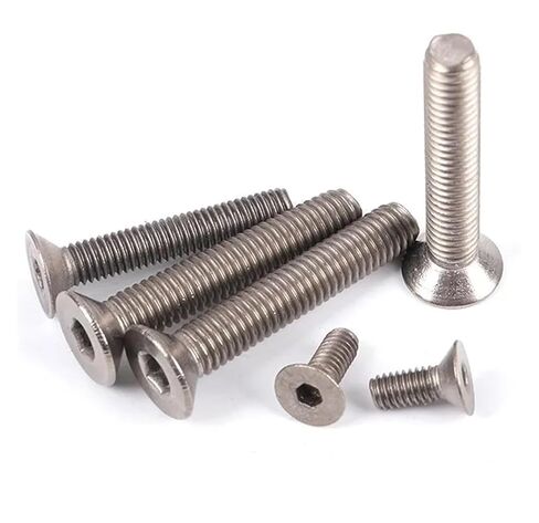 20-10pcs M2 M2.5 M3 M4 M5 M6 GR2 Pure Titanium Hexagon Hex Socket Flat Countersunk Head Screw(M2X12 (S1.5) 20PCS) in Kuwait