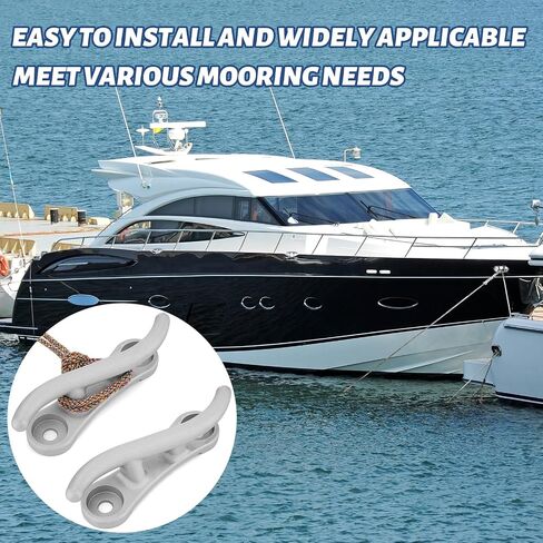 2 Pack Cast Aluminum S Dock Cleat 10 Inch Corrosion Resistant Boat Mooring Aluminum S Dock Cleat for Rope Marine Decks Kayak in Kuwait
