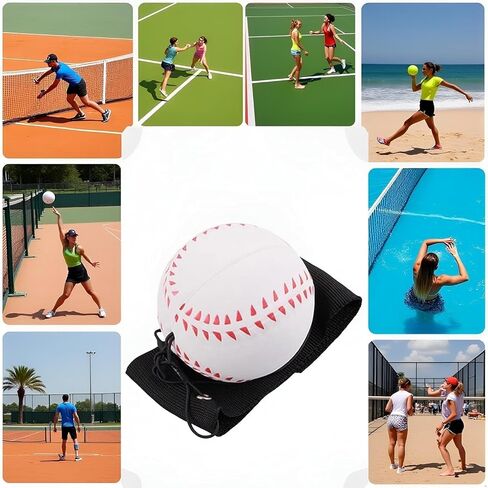 Wrist Return Ball, Sports Wrist Ball, Baseball On A String Rubber Rebound Wristband, Durable Elastic String Attached Rebound Balls in Kuwait