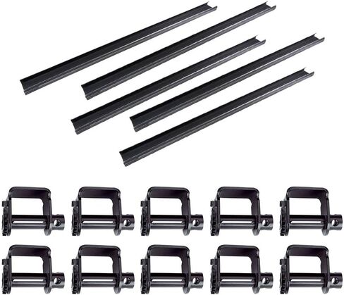 Mytee Products 10 Pcs Trailer Winch - Standard Sliding C Track, 5Pcs Sliding Winch Track - Steel 6FT in Kuwait