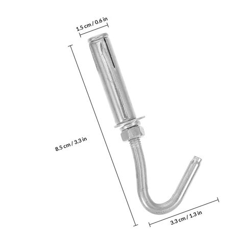 PartyKindom Heavy Duty Stainless Steel Expansion Hooks Metal Eye Bolt Fasteners 10 Pcs Space Saving Design for Ceiling and Concrete Walls for Indoor and Outdoor Hanging in Kuwait