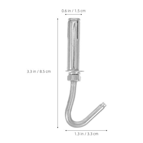 PartyKindom Heavy Duty Stainless Steel Expansion Hooks Metal Eye Bolt Fasteners 10 Pcs Space Saving Design for Ceiling and Concrete Walls for Indoor and Outdoor Hanging in Kuwait