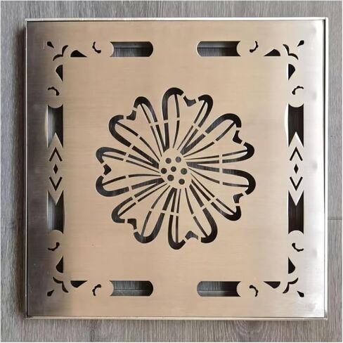 Metal Garden Decor Drainage Channel Grate Cover - Invisible Rainwater Well Plate Grid, Durable Steel Drain Grating for Sewer, Shower & Kitchen Floor (Size: 30x30cm/12x12in) in Saudi Arabia