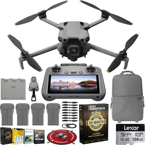 DJI Mini 5 Pro Drone Fly More Combo مع RC-N3، مستشعر CMOS 1 بوصة، فيديو 4K، استشعار العوائق متعدد الاتجاهات، حزمة 3 بطاريات مع Deco Gear CPS حزمة حماية حصرية لمدة 26 شهرًا BEACH-CPS-26M1500 in Kuwait