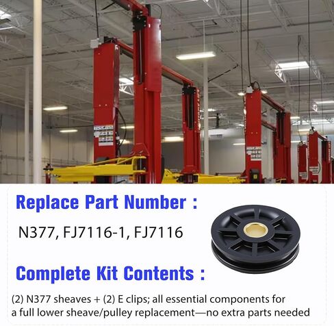 Upgraded Lower Pulley Sheave Kit Compatible with Rotary Lift SPOA7 SPOA9 SPOA10 2-Post Lift Replace N377 FJ7116-1 BH-7500-50N in Kuwait