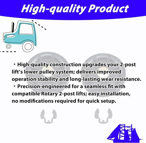 Upgraded Lower Pulley Sheave Kit Compatible with Rotary Lift SPOA7 SPOA9 SPOA10 2-Post Lift Replace N377 FJ7116-1 BH-7500-50N in Kuwait