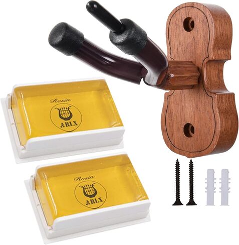 Violin Wall Mount Violin Hanger Mahogany Violin Viola Stand with Bow Hook Sound harbor 2 Pack Rosin for Violin Viola and Cello Rosin for Bows (2pack YJ-F01 Rosin) in Kuwait