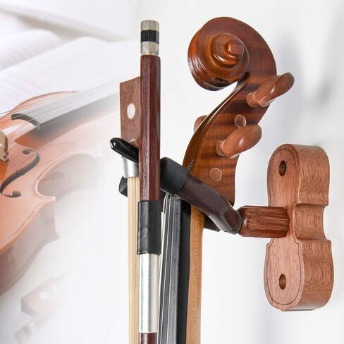 Violin Wall Mount Violin Hanger Mahogany Violin Viola Stand with Bow Hook Sound harbor 2 Pack Rosin for Violin Viola and Cello Rosin for Bows (2pack YJ-F01 Rosin) in Kuwait