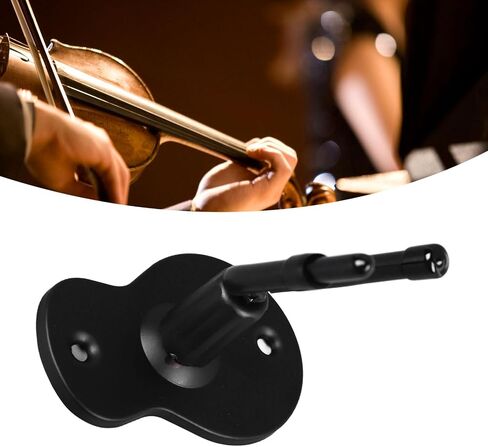 Violin Wall Mount Hanger with Bow Holder for Home & Studio, Heavy Duty Metal Violin Hanger Adjustable Viola Hook for 1/4-4/4 Size, Non-Slip Rubber Padding, Easy Wall Mount Set in Kuwait
