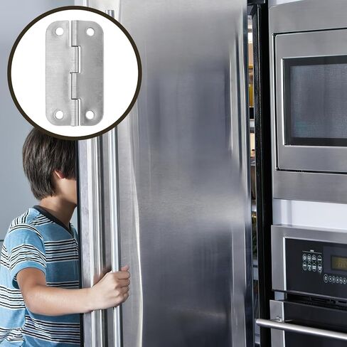 6pcs Cooler Hinges Replacement Kit Stainless Steel Rust-Resistant Rectangular Hinges with 16mm and 46mm Hole Distance for Freezer and Cooler Closure in Kuwait