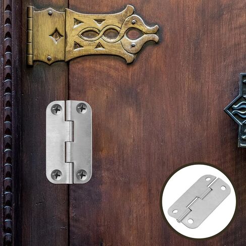 6pcs Cooler Hinges Replacement Kit Stainless Steel Rust-Resistant Rectangular Hinges with 16mm and 46mm Hole Distance for Freezer and Cooler Closure in Kuwait