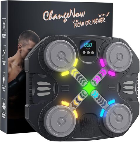 Music Boxing Machine Sport Toys for Kids, Wall Mounted Bluetooth Smart Punching Target, Kids Boxing Workout Equipment With Boxing Glove, Gifts for Teen Boys 3 4 5 6 7 8 9 10 11 12+ Years Old in Saudi Arabia