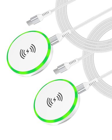 Magsafe Wireless Charger 15W وسادة الشحن السريع - الشاحن المغناطيسي Cargador Mag Safe Inalámbricofor iPhone 16e 16 Pro Max 16Pro/15/14/13/12 Pro Max Mini Plus & Airpods Pro Apple Charge in Kuwait