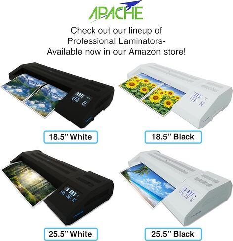 Apache Map Size Laminating Pouches, 5 Mil, 10 Pack, 18 x 24 Inch Pouch Size Laminating Sheets, Thermal Laminator Compatible, Super Clear, Round Corners in Kuwait