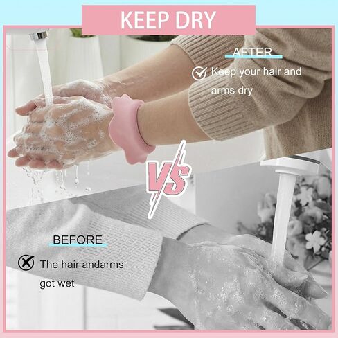 2Pcs Wrist Bands for Washing Face No-Rinse Convenient and Efficient No Odor Silicone Waterproof Bathroom Accessories in Kuwait
