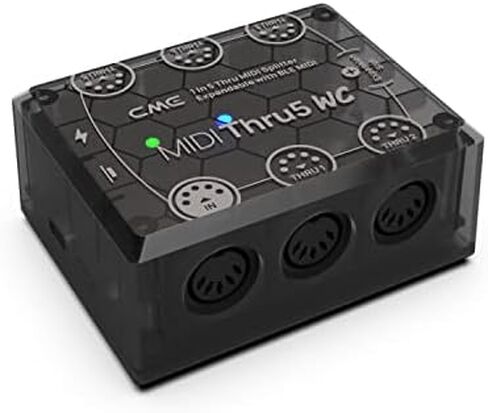 CME MIDI Thru5 WC + 4-Pack 1-FT MIDI Cables - High-speed 1-to-5 MIDI Thru box + 4-Pack 5-pin DIN Low-Profile MIDI cables in Kuwait