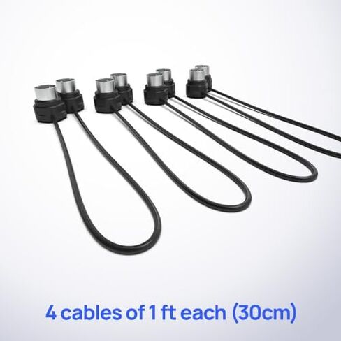 CME MIDI Thru5 WC + 4-Pack 1-FT MIDI Cables - High-speed 1-to-5 MIDI Thru box + 4-Pack 5-pin DIN Low-Profile MIDI cables in Kuwait
