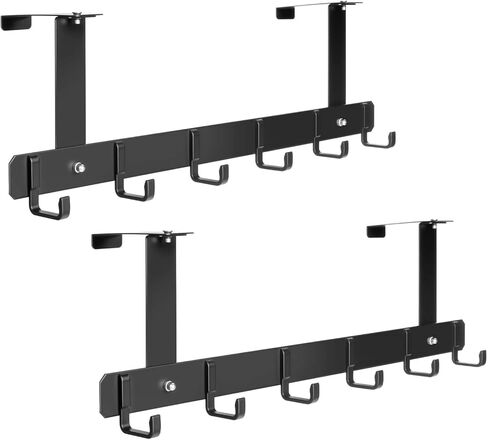 Adjustable Over The Door Hooks, Premium Metal Hooks for Hanging, Heavy Duty Door Coat Hangers and Towel Door Hangers, Cubicle Hook fits 1 3/8" to 3 1/2" Longer Panels for Wreath in Kuwait