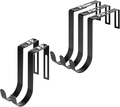Adjustable Over The Door Hooks, Premium Metal Hooks for Hanging, Heavy Duty Door Coat Hangers and Towel Door Hangers, Cubicle Hook fits 1 3/8" to 3 1/2" Longer Panels for Wreath in Kuwait