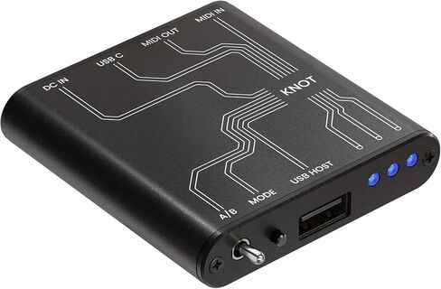 KNOT USB Midi Host, 1-in and 1-out, High Speed USB to MIDI Converter, Dual Power Mode, Ultra Compact Size in Kuwait
