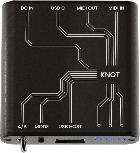 KNOT USB Midi Host, 1-in and 1-out, High Speed USB to MIDI Converter, Dual Power Mode, Ultra Compact Size in Kuwait