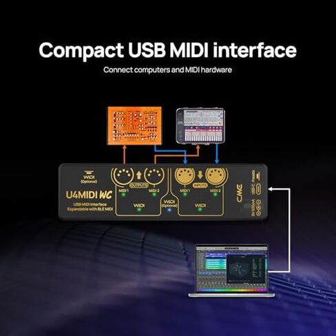 CME U4MIDI WC + WIDI Core - واجهة MIDI هجينة 2 في 2 خارج + WIDI Premium Bluetooth MIDI in Kuwait