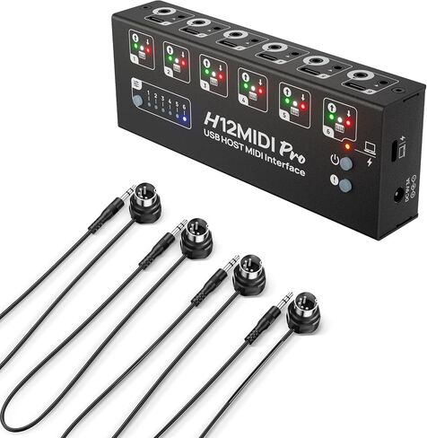 CME H12MIDI Pro + Low-Profile Straight TRS MIDI Cable 4-Pack 1FT / 30 CM - Short Patch Cable Set Perfect Fit for H12MIDI Pro in Kuwait