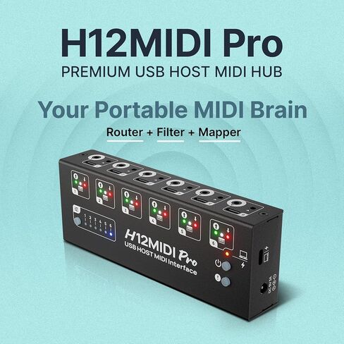 CME H12MIDI Pro + Low-Profile Straight TRS MIDI Cable 4-Pack 1FT / 30 CM - Short Patch Cable Set Perfect Fit for H12MIDI Pro in Kuwait