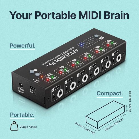 CME H12MIDI Pro + Low-Profile Straight TRS MIDI Cable 4-Pack 1FT / 30 CM - Short Patch Cable Set Perfect Fit for H12MIDI Pro in Kuwait