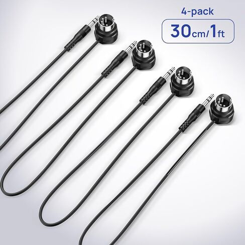 CME H12MIDI Pro + Low-Profile Straight TRS MIDI Cable 4-Pack 1FT / 30 CM - Short Patch Cable Set Perfect Fit for H12MIDI Pro in Kuwait
