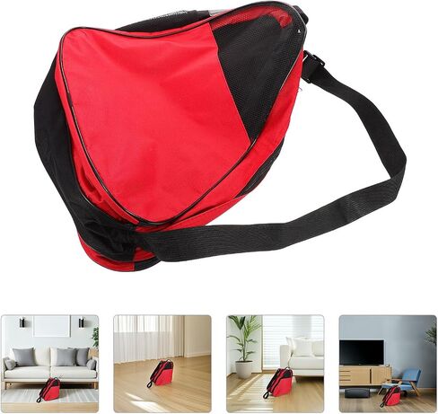 Roller Skate Bag with Breathable Red Mesh Three-layer Storage for Inline and Roller Skates Shoulder and Backpack Carrying for Ice Skating in Saudi Arabia