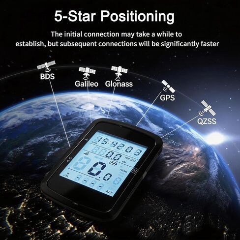 كمبيوتر الدراجة، كمبيوتر GPS لاسلكي لركوب الدراجات، عداد المسافات للدراجة مع IPX7 مقاوم للماء، شاشة LCD 2.4 بوصة، إضاءة خلفية، عمر بطارية طويل لدراجة الطريق MTB in Kuwait