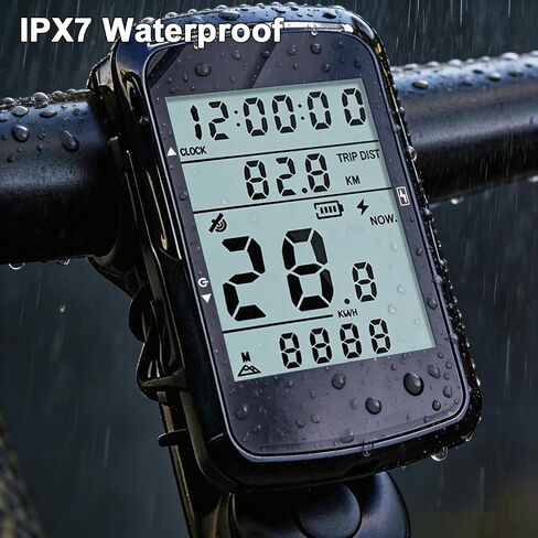 كمبيوتر الدراجة، كمبيوتر GPS لاسلكي لركوب الدراجات، عداد المسافات للدراجة مع IPX7 مقاوم للماء، شاشة LCD 2.4 بوصة، إضاءة خلفية، عمر بطارية طويل لدراجة الطريق MTB in Kuwait
