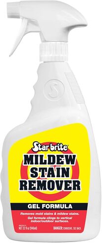 STAR BRITE Mildew Stain Remover Gel Formula for Boats, Vinyl, Tile, Grout, Fabrics & Outdoor Surfaces – Fast-Acting Mold & Mildew Cleaner that Clings to Vertical Areas in Kuwait