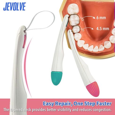 50 Pcs Dental Matrix Bands Multiple Sizes | Preformed Standard/Curved Matrices for Teeth Restoration | Adjustable Matrix System Single Use - Pink in Kuwait