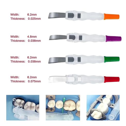 Dental Matrix Bands 180°Adjustable Retainer Metal Restoration Matrix-Profecto Sectional Matrix for Dental Restorations(4 Size 4 Colors) in Kuwait
