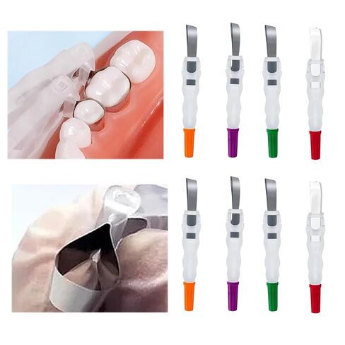 Dental Matrix Bands 180°Adjustable Retainer Metal Restoration Matrix-Profecto Sectional Matrix for Dental Restorations(4 Size 4 Colors) in Kuwait
